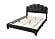 F9662F Fabric Upholstered Full Bed Charcoal by Poundex