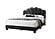 F9662F Fabric Upholstered Full Bed Charcoal by Poundex