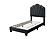 F9662T Fabric Upholstered Twin Bed Charcoal by Poundex