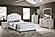 F9663F Fabric Upholstered Full Bed White by Poundex