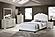 F9663F Fabric Upholstered Full Bed White by Poundex