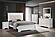 F9665Q Wood Queen Bed w/Led White by Poundex