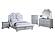 F9671F Wood Full Bed w/Led Silver by Poundex