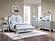 F9671F Wood Full Bed w/Led Silver by Poundex