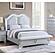 F9671F Wood Full Bed w/Led Silver by Poundex