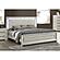 F9673Q Wood Queen Bed w/Led Antique White by Poundex