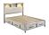 F9674Q Wood Queen Bed w/Led Antique White by Poundex