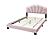 F9675F Fabric Upholstered Full Bed Pink by Poundex
