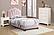 F9675T Fabric Upholstered Twin Bed Pink by Poundex