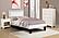 F9678T Faux Leather Upholstered Twin Bed White/Espresso by Poundex