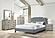 F9679Q Velvet Upholstered Queen Bed Gray by Poundex