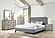 F9680F Velvet Upholstered Full Bed Gray by Poundex