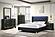 F9681Q Faux Leather Upholstered Queen Bed Black by Poundex