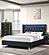 F9681Q Faux Leather Upholstered Queen Bed Black by Poundex