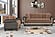 Proline Brown Sofa Bed & Loveseat by Casamode
