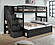 Richmond Bunk Twin over Full with Storage Staircase Ebony Finish  by Innovations