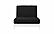 Sachi Black Linen-Like Texture Futon Cover by Prestige