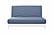 Sachi Blue Moon Linen-Like Texture Futon Cover by Prestige