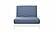 Sachi Blue Moon Linen-Like Texture Futon Cover by Prestige