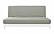 Sachi Light Gray Linen-Like Texture Futon Cover by Prestige