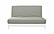 Sachi Light Gray Linen-Like Texture Futon Cover by Prestige