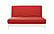 Sachi Red Linen-Like Texture Futon Cover by Prestige
