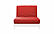 Sachi Red Linen-Like Texture Futon Cover by Prestige