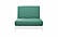 Sachi Teal Linen-Like Texture Futon Cover by Prestige