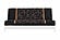 Japanese Printed Futon Cover - Small Kanji (Black & Gold)