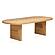 Caren Natural Rattan & Glass Oval Dining Table by TOV Furniture
