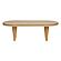 Caren Natural Rattan & Glass Oval Dining Table by TOV Furniture