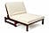 Futon Set - Full Size - Tokyo Antique Mahogany Tri-Fold Frame, Mattress w/Removable Solid Cover
