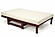 Futon Set - Full Size - Tokyo Antique Mahogany Tri-Fold Frame, Mattress w/Removable Solid Cover