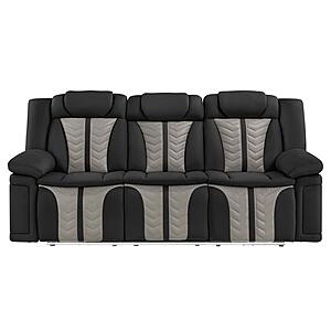Cruiser Black and Gray Sofa, Loveseat & Chair by Galaxy Furniture