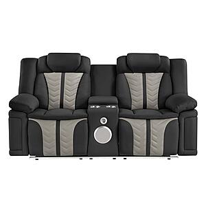 Cruiser Black and Gray Loveseat by Galaxy Furniture