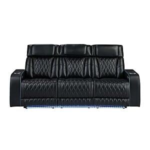 Electra Black Sofa, Loveseat & Chair by Galaxy Furniture