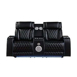 Electra Black Loveseat by Galaxy Furniture