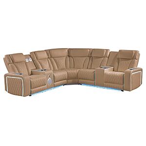 Electra Caramel Sectional Sofa by Galaxy Furniture