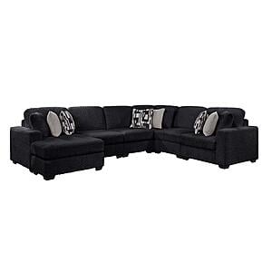 Maxwell Black Sectional Sofa by Galaxy Furniture