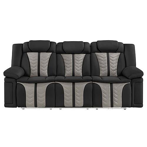 Cruiser Black and Gray Sofa & Loveseat by Galaxy Furniture