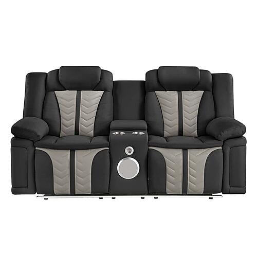 Cruiser Black and Gray Loveseat by Galaxy Furniture
