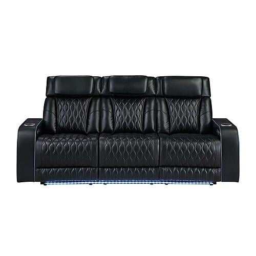 Electra Black Sofa & Loveseat by Galaxy Furniture