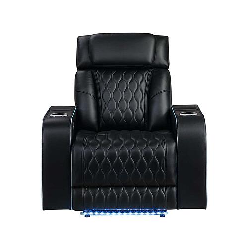 Electra Black Recliner Chair by Galaxy Furniture