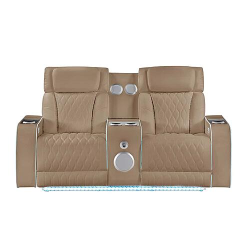 Electra Caramel Loveseat by Galaxy Furniture