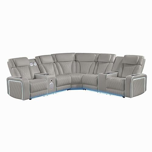 Electra Gray Sectional Sofa by Galaxy Furniture