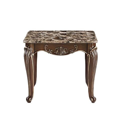 Lotus Brown End Table by Galaxy Furniture