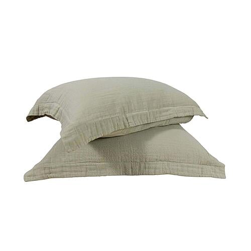 3-Layer Breathable Organic Cotton Muslin Sham Set by Naturepedic