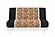 Japanese Printed Futon Cover - Storks Purple (Black & White)