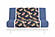Japanese Printed Futon Cover - Fan (Navy & White)