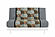 Japanese Printed Futon Cover - Geometric (Gray & Black)